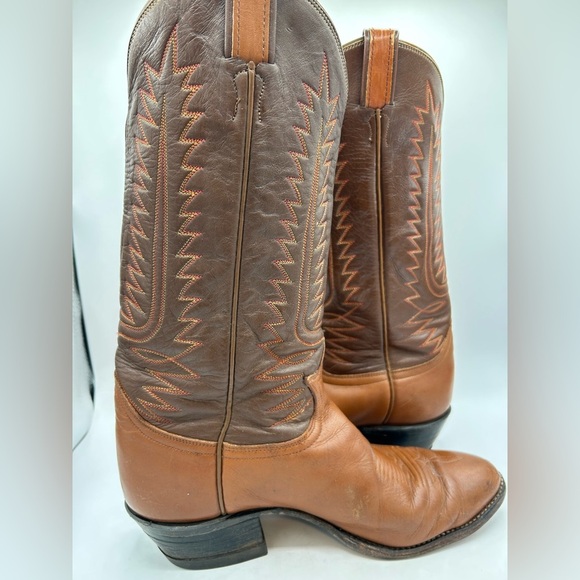 Vintage 90s Tony Lama 6210 Leather Cowboy Boots men’s 8.5 E Western Y2K - Picture 8 of 17